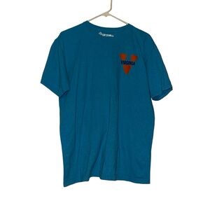 Virginia V Graphic Teal Short-Sleeve Men's T-Shirt